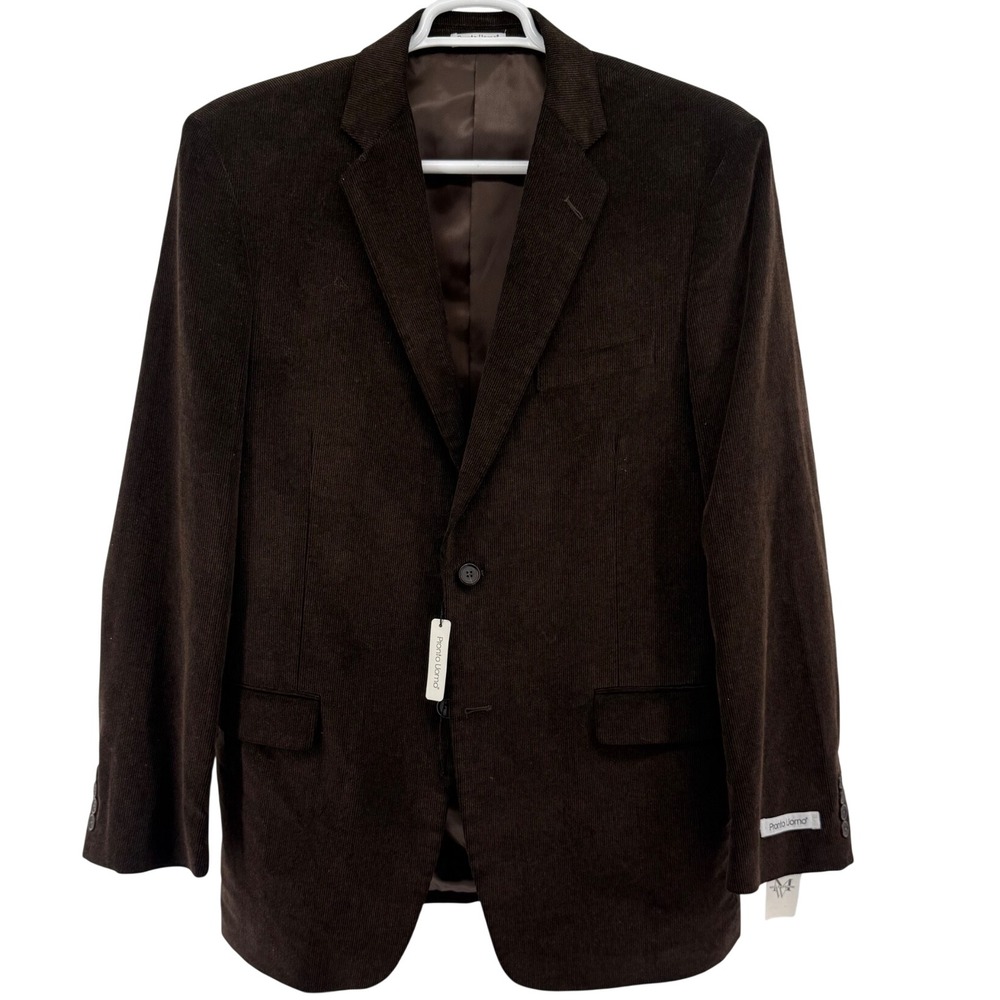Pronto Uomo Mens 42L Brown Corduroy 2-Button Blazer Sport Coat AC806 NWT